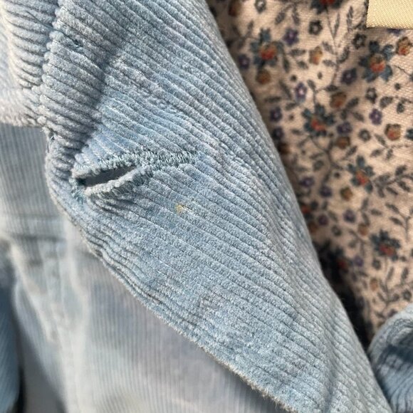 LL Bean Petite Blue Corduroy Jacket Classic Casual Lightweight Layering Preppy - Picture 5 of 12